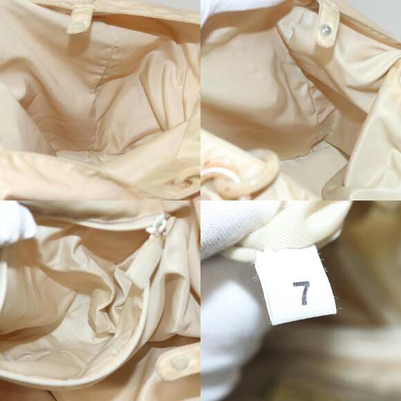 PRADA Hand Bag Nylon Beige Silver - Picture 12 of 12